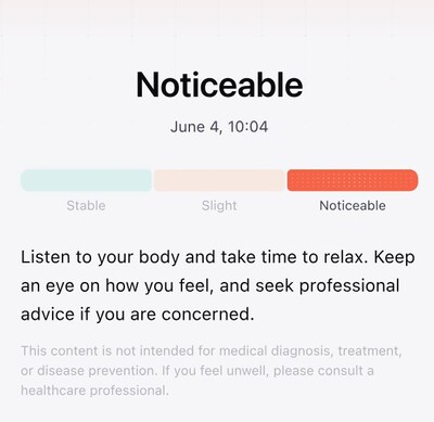 RingConn App 健康监测界面
